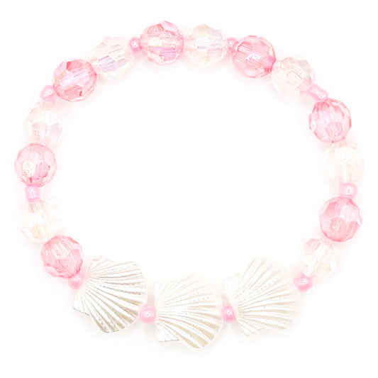 Pink Coastal Shells Beaded Bracelet