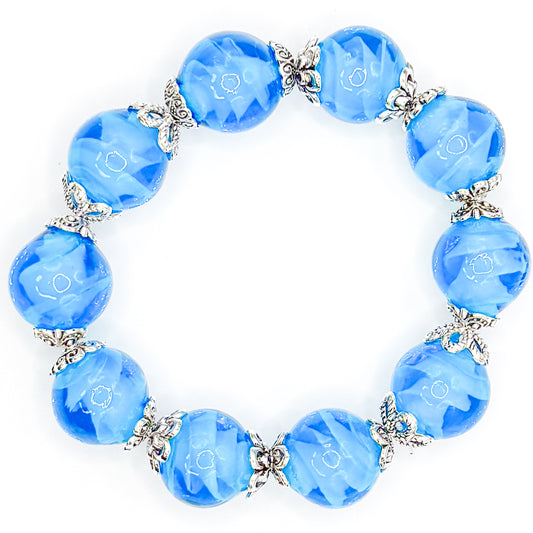 Classy Ocean Waves Glass Beaded Bracelet