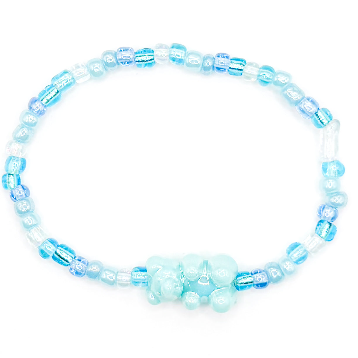 Blue Sugar Rush Seed Beaded Bracelet