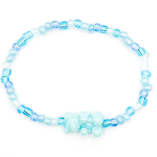 Blue Sugar Rush Seed Beaded Bracelet