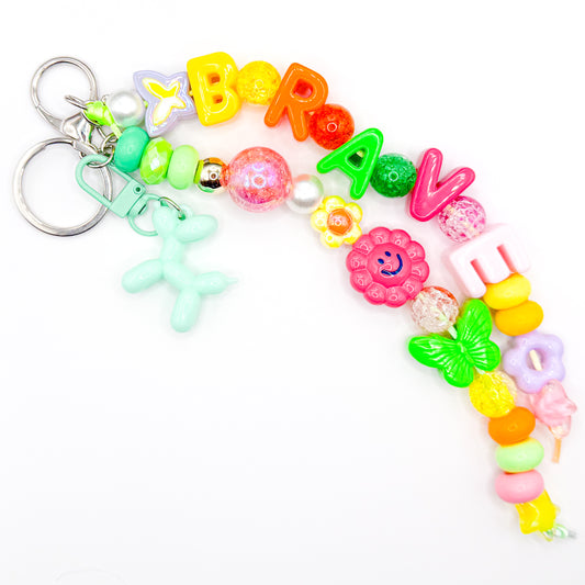 "BRAVE" Colorful Bag Charm