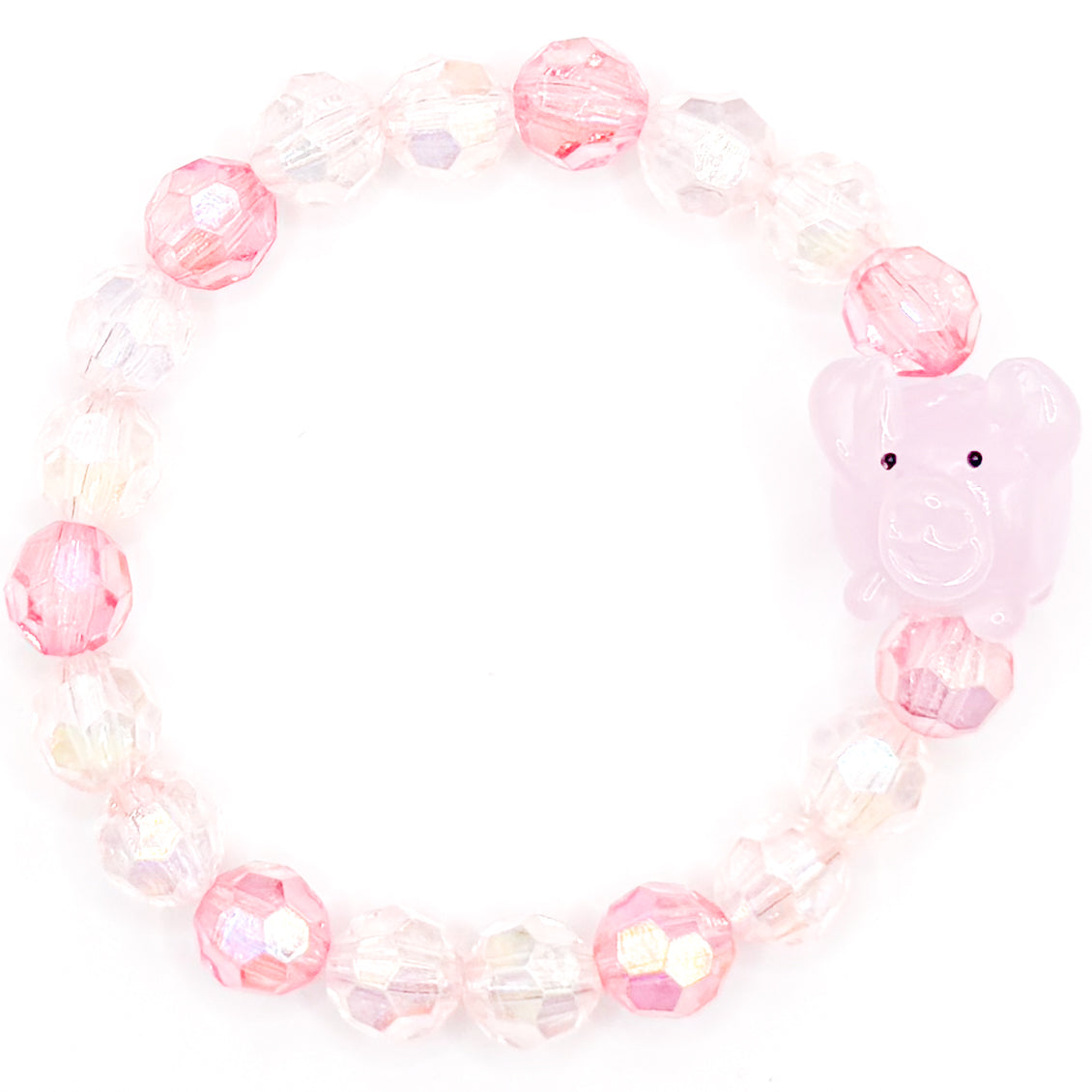 Pink Piggy Beaded Bracelet