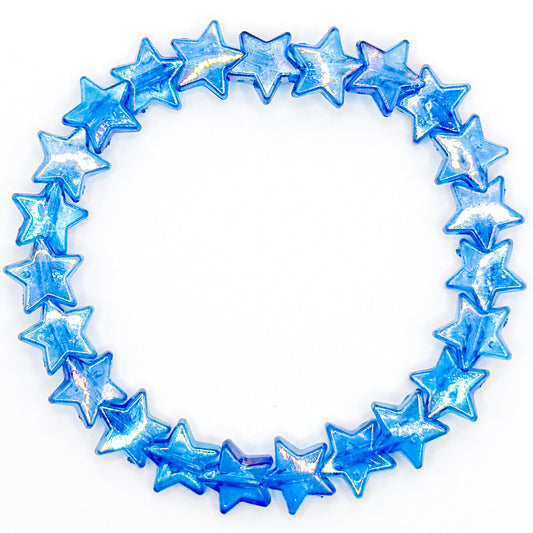Blue Stars Beaded Bracelet