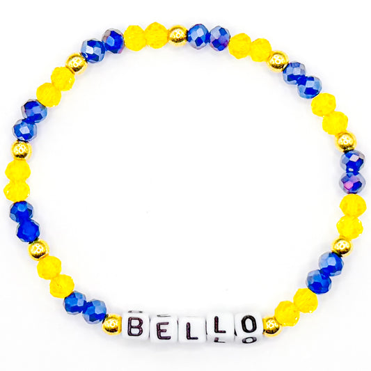 Yellow and Blue "Bellow" Bead Buddy Bracelet