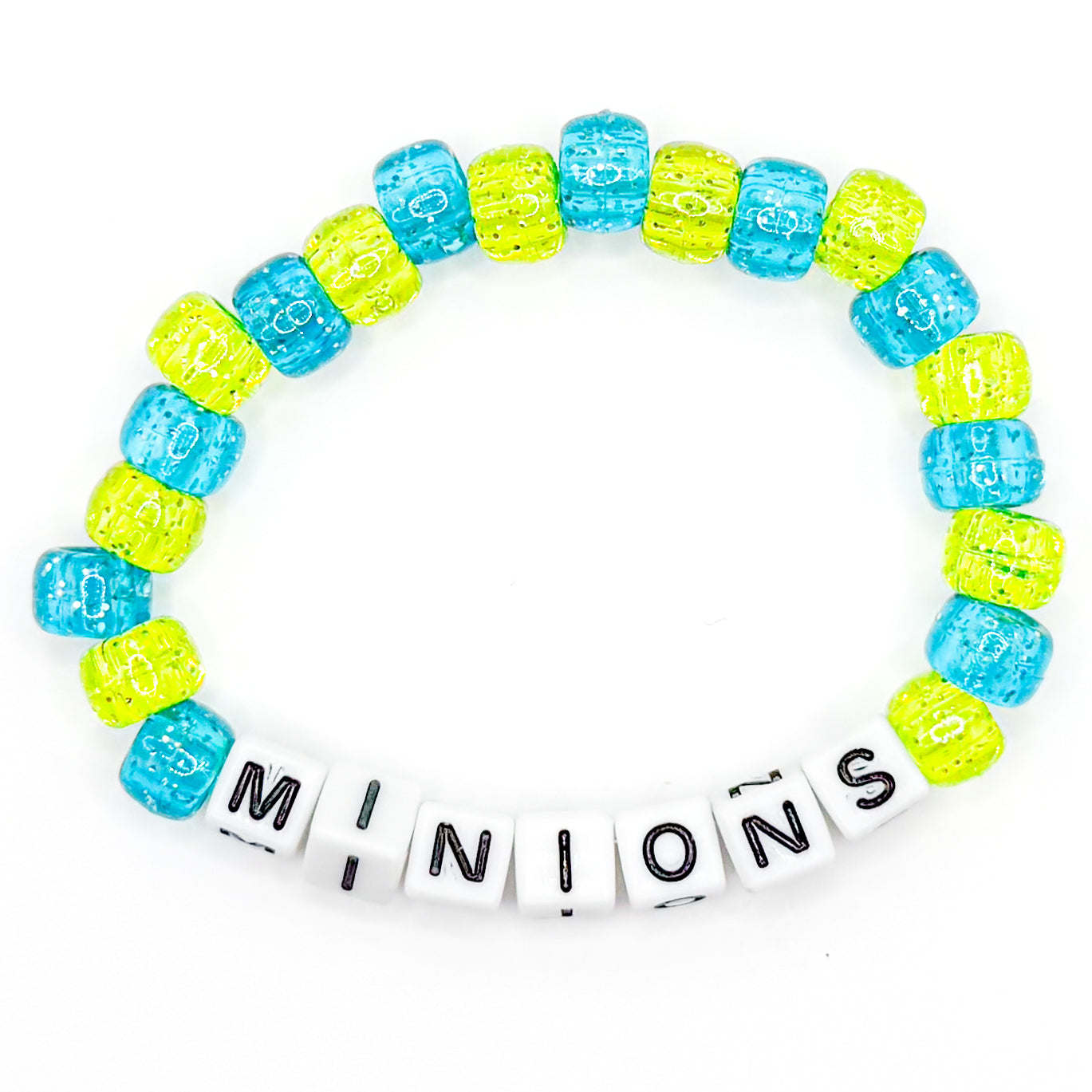 Blue and Yellow "Minions" Beaded Bracelet