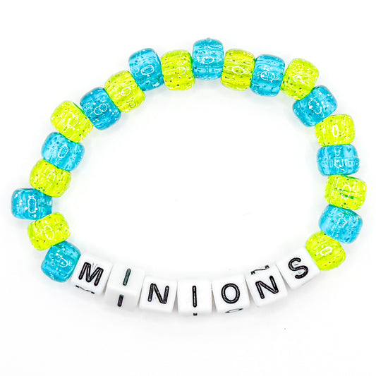 Blue and Yellow "Minions" Beaded Bracelet