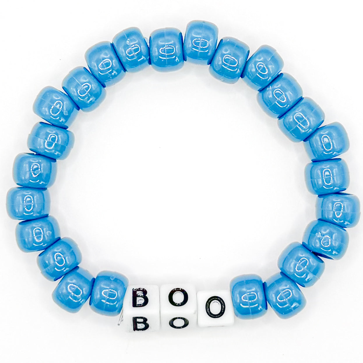 Blue "Boo" Beaded Bracelet