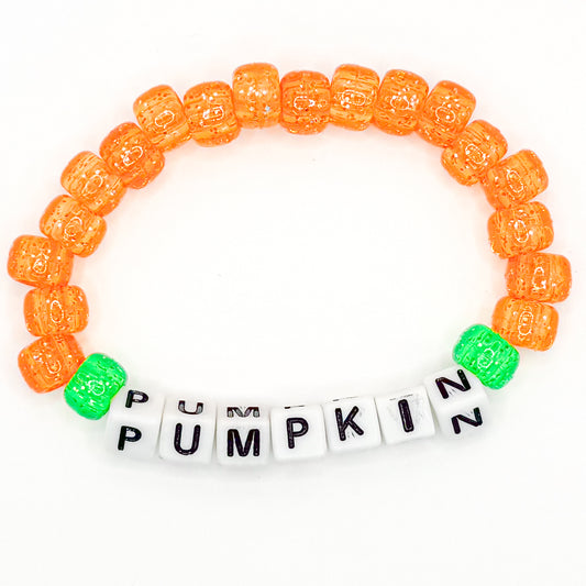 Orange "Pumpkin" Beaded Bracelet