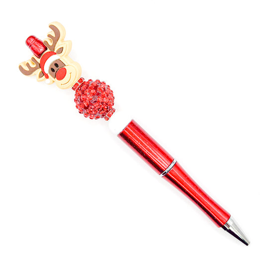 Red Reindeer Charm Pen