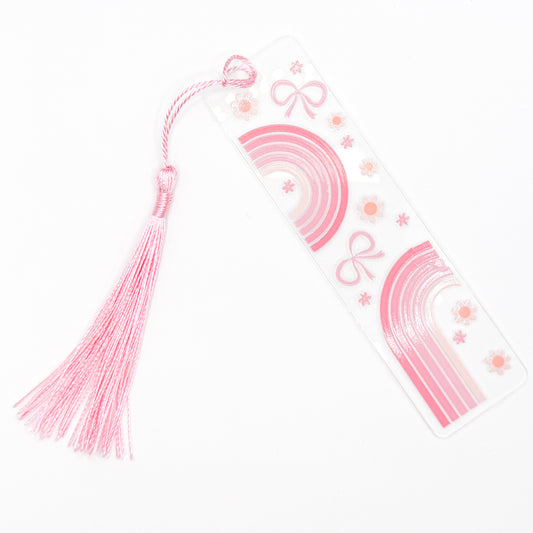 Pink Rainbow Acrylic Bookmark