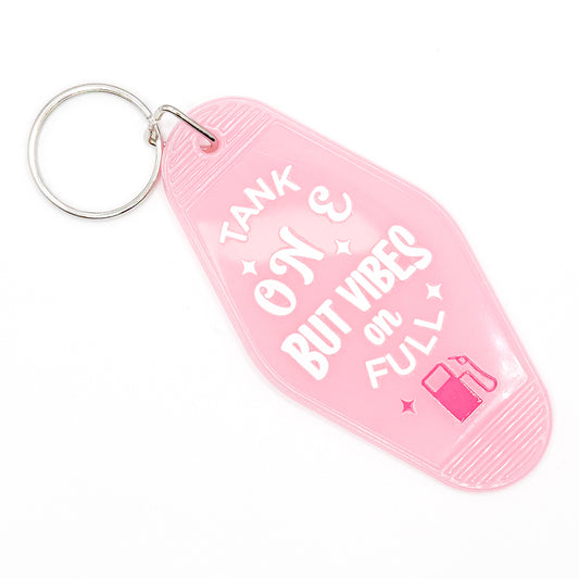 Pink "Vibes on Full" Keychain