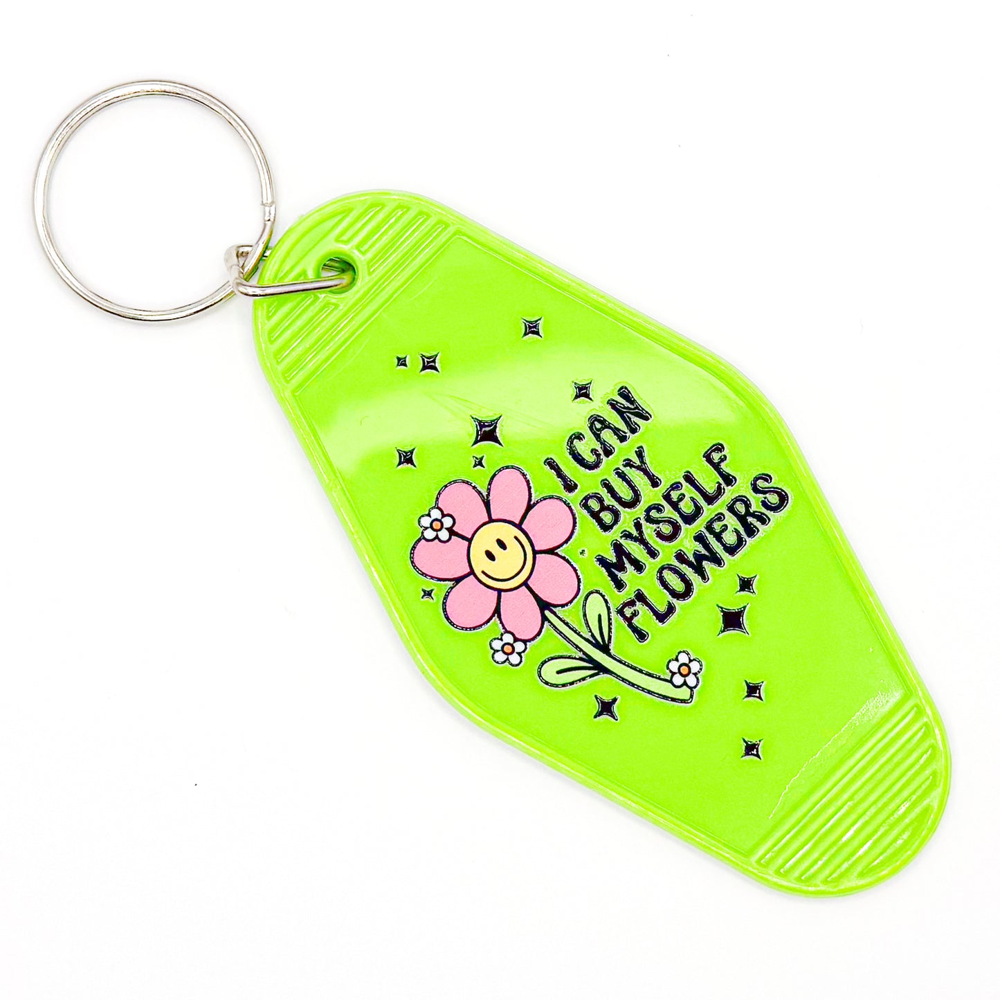 Green "I Can Buy Myself Flowers" Keychain