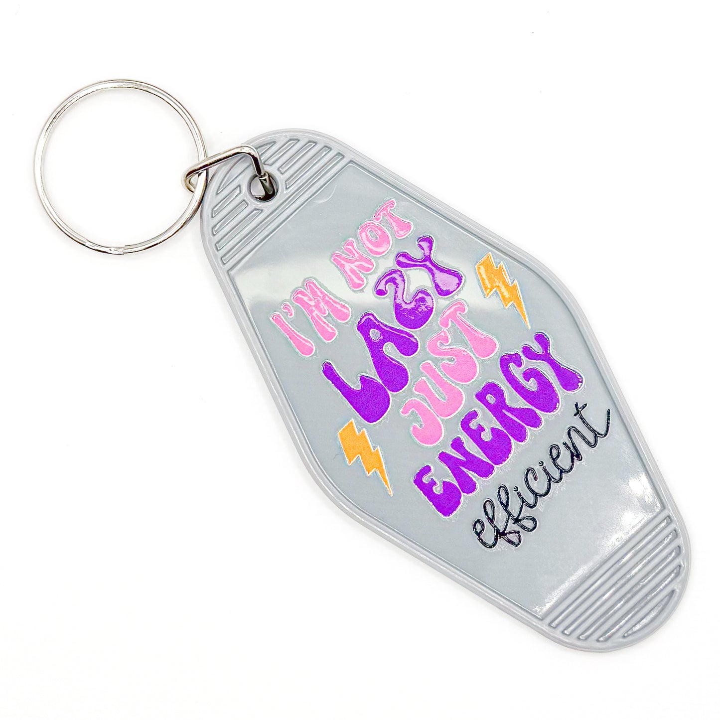 Grey "Energy Efficient" Keychain