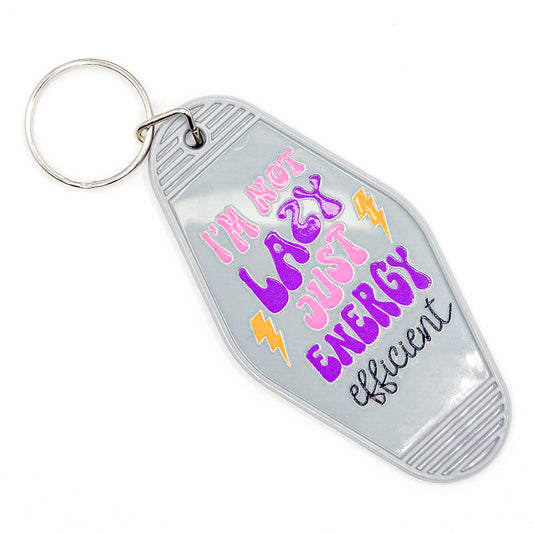 Grey "Energy Efficient" Keychain