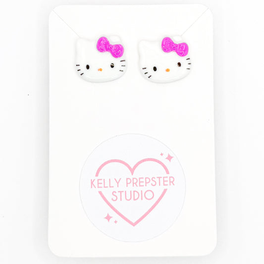 Kitty Bows Post Earrings