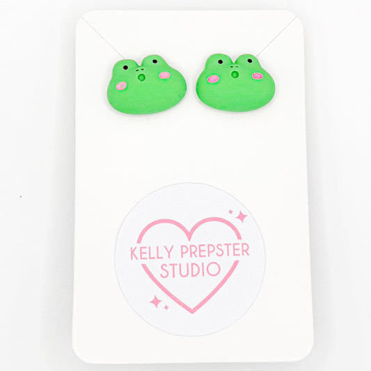 Cute Frogs Post Earrings