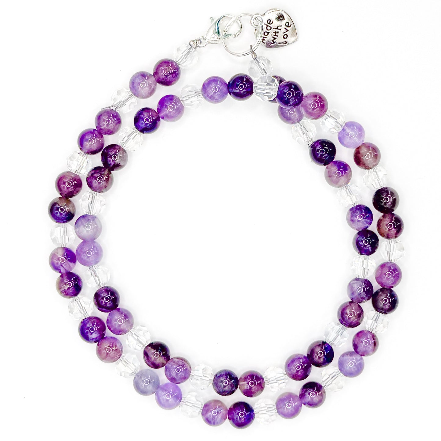 Purple Bubbles 18 Inch Necklace