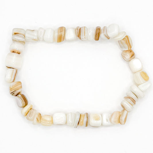 Summer Shells Glass Beaded Bracelet