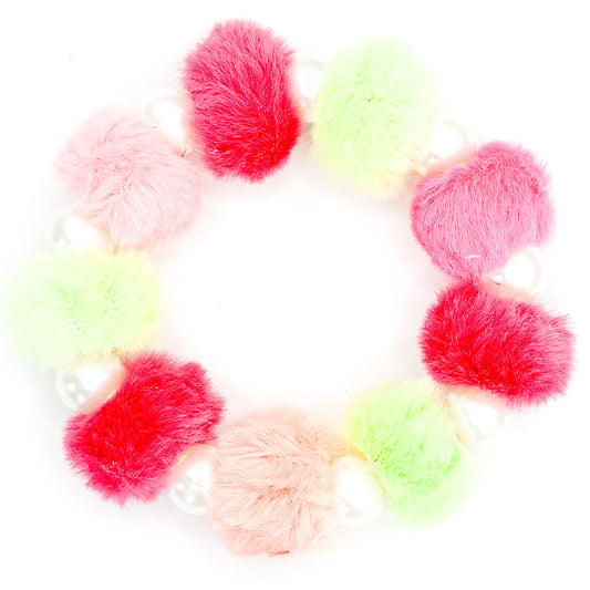 Fuzzy Watermelon Beaded Bracelet