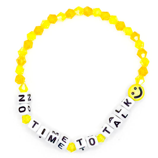 Yellow "No Time To Talk" Bead Buddy Bracelet