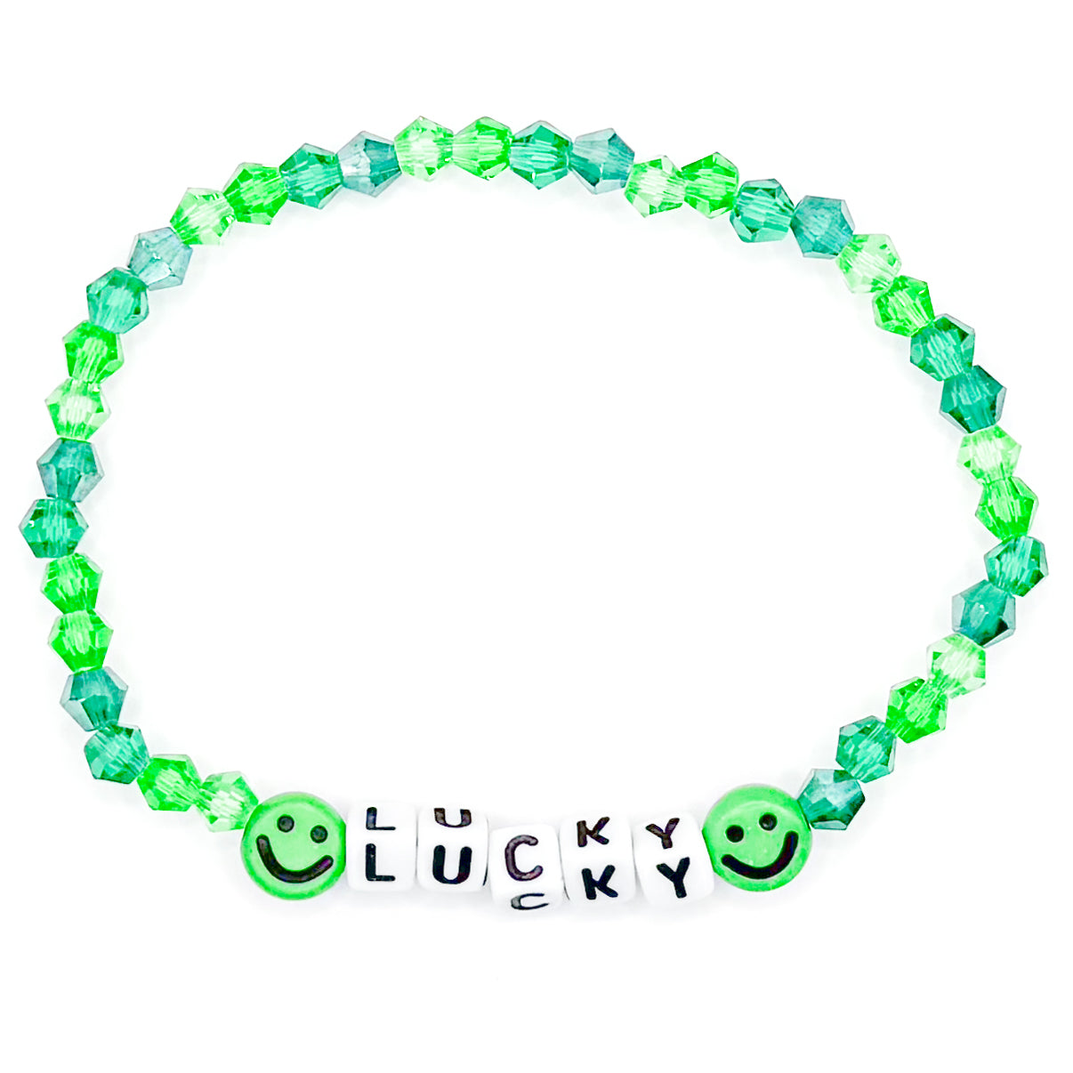 Green "Lucky" Bead Buddy Bracelet