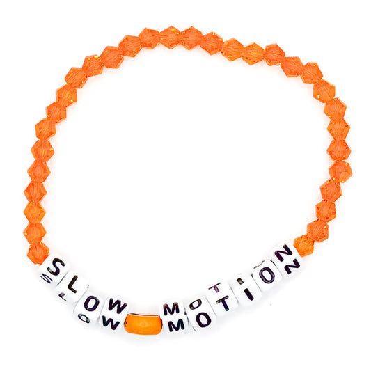 Orange "Slow Motion" Bead Buddy Bracelet