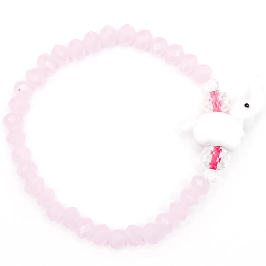 Girly POP Elephant Glass Beaded Bracelet
