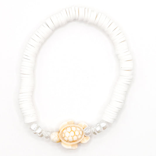 Summer Turtle Clay Beaded Bracelet