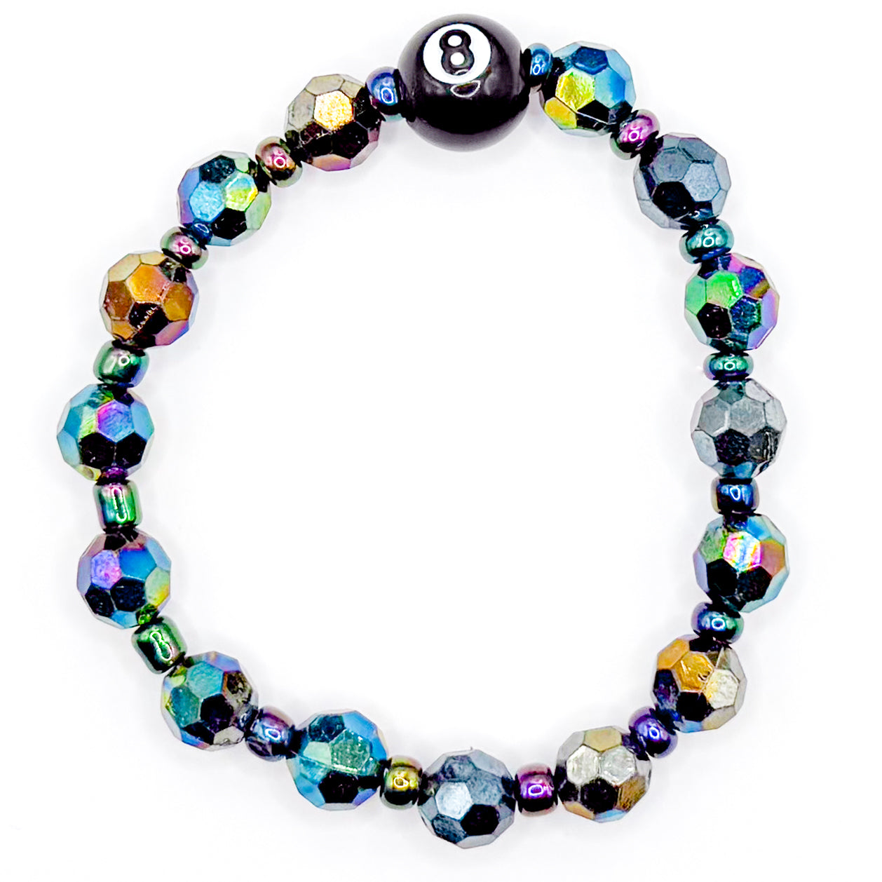 Magic 8 Ball Beaded Bracelet