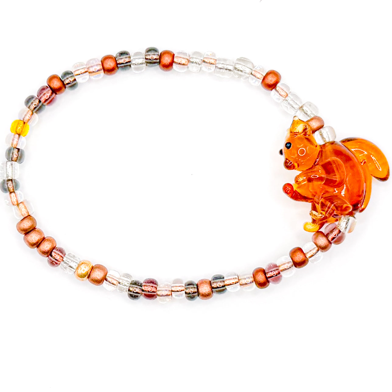 Cute Squirrel Seed Beaded Bracelet