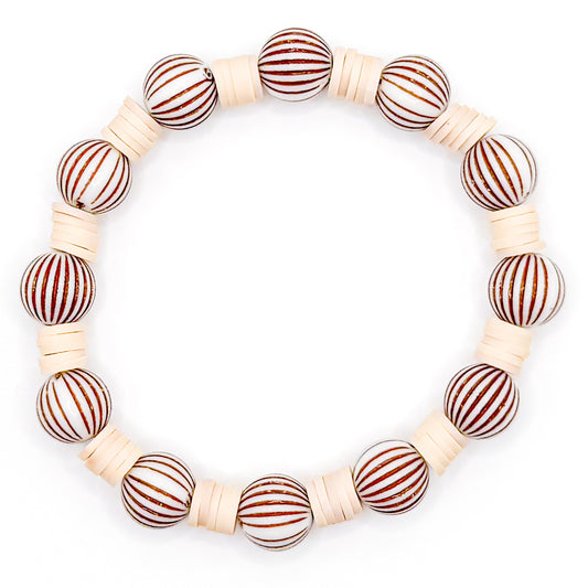 Espresso Bubbles Clay Beaded Bracelet