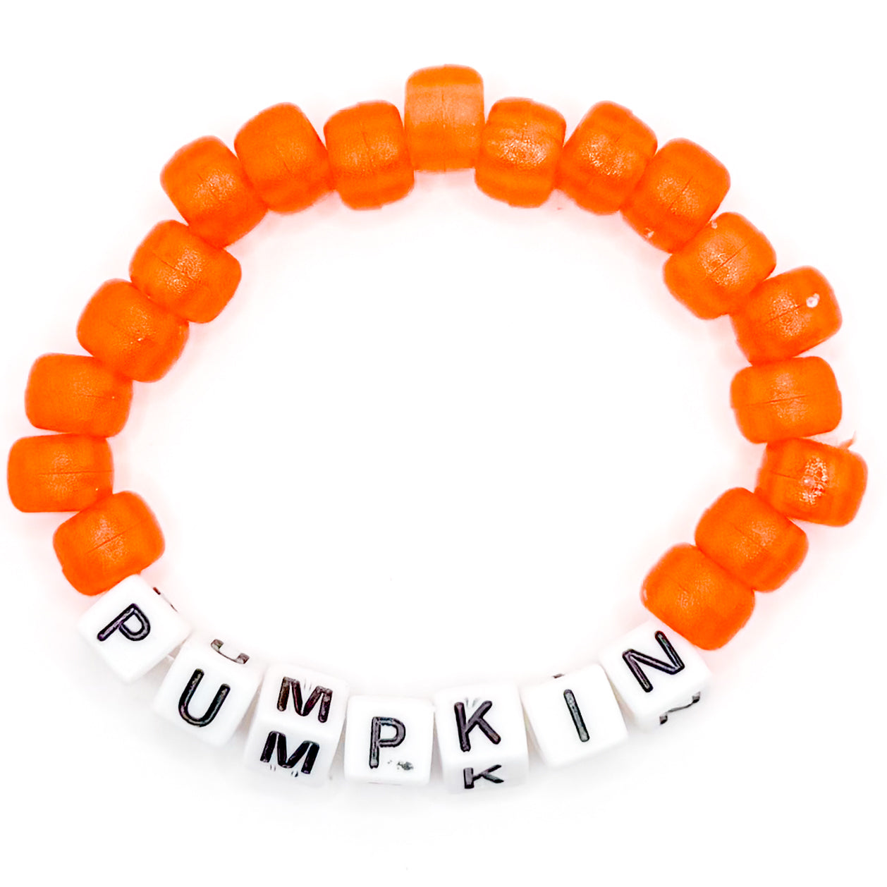 Orange "Pumpkin" Beaded Bracelet