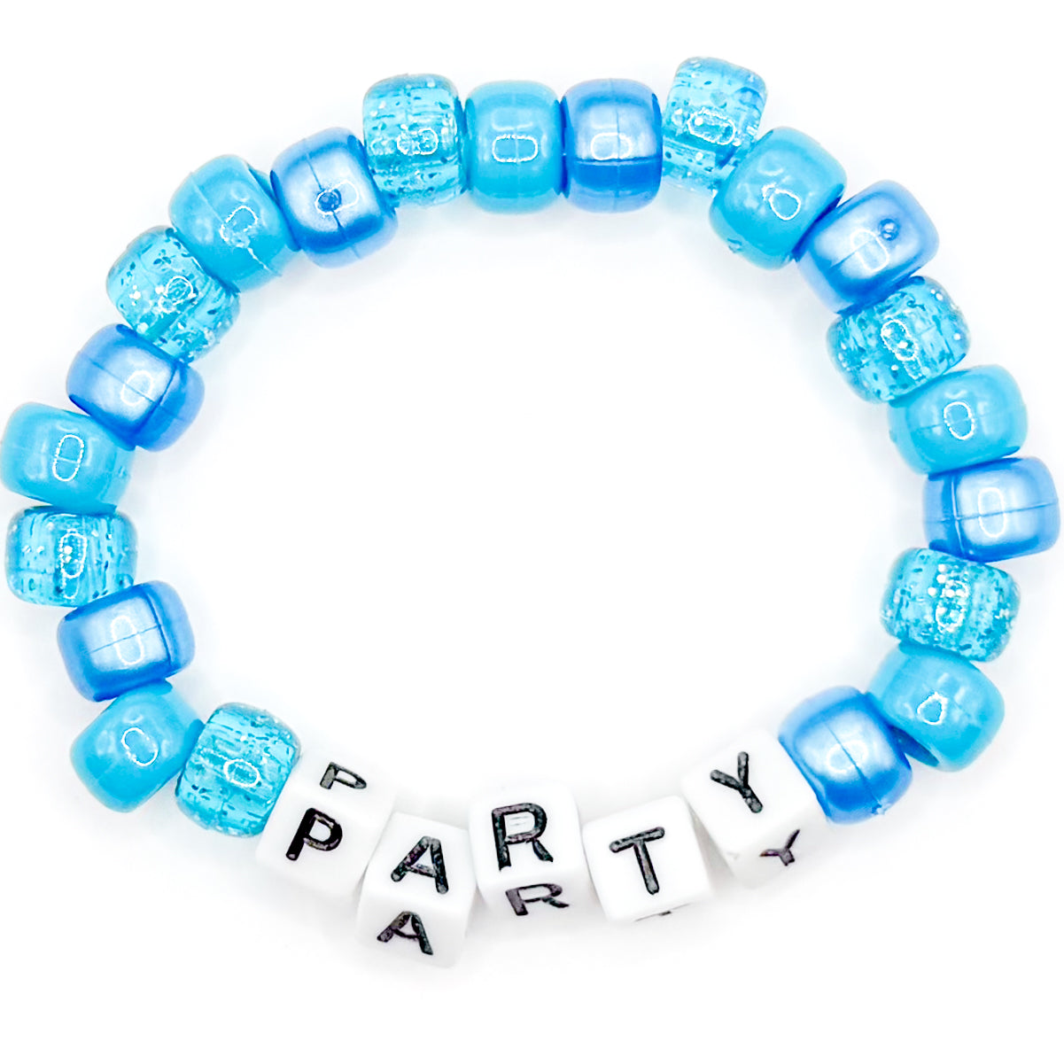 Blue "Party" Beaded Bracelet