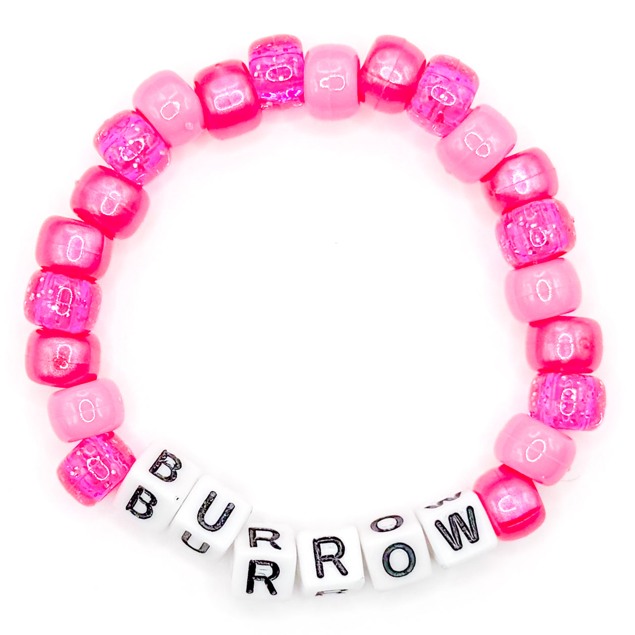 Pink "Burrow" Beaded Bracelet