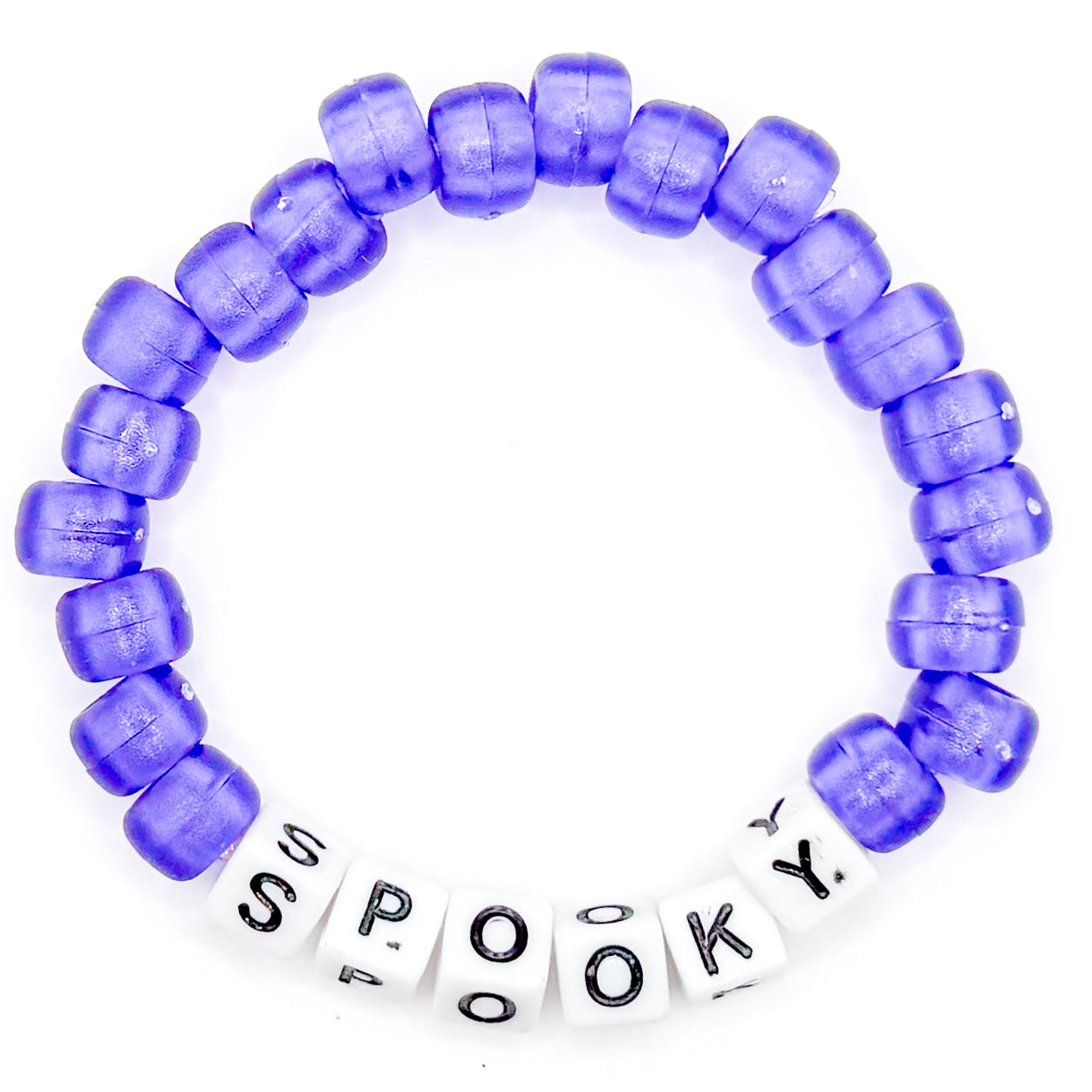 Purple "Spooky" Beaded Bracelet