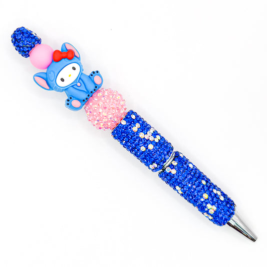 Sparkly Blue Kitty Halloween Costume Charm Pen