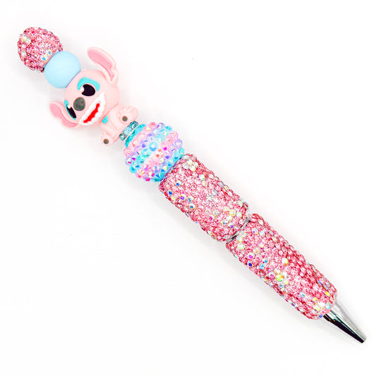 Sparkly Pink Angel Charm Pen