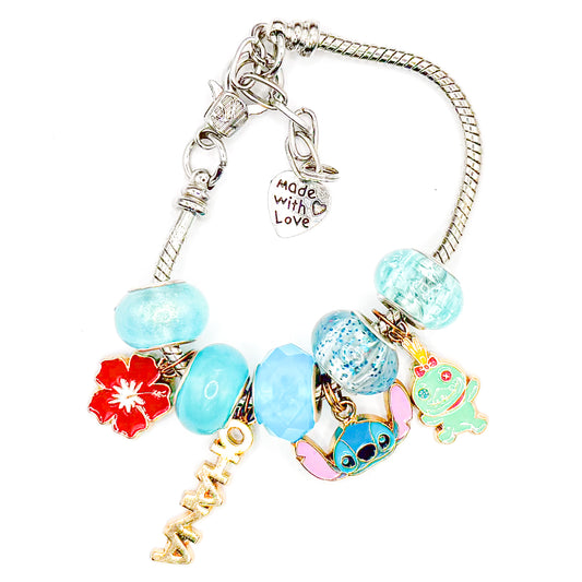 Tropical Little Blue Guy European Charm Bracelet