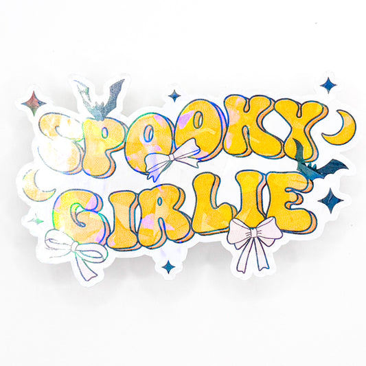 Spooky Girlie Holographic Sticker