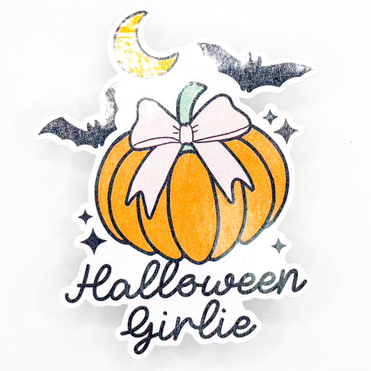 Halloween Girlie Pumpkin Sticker