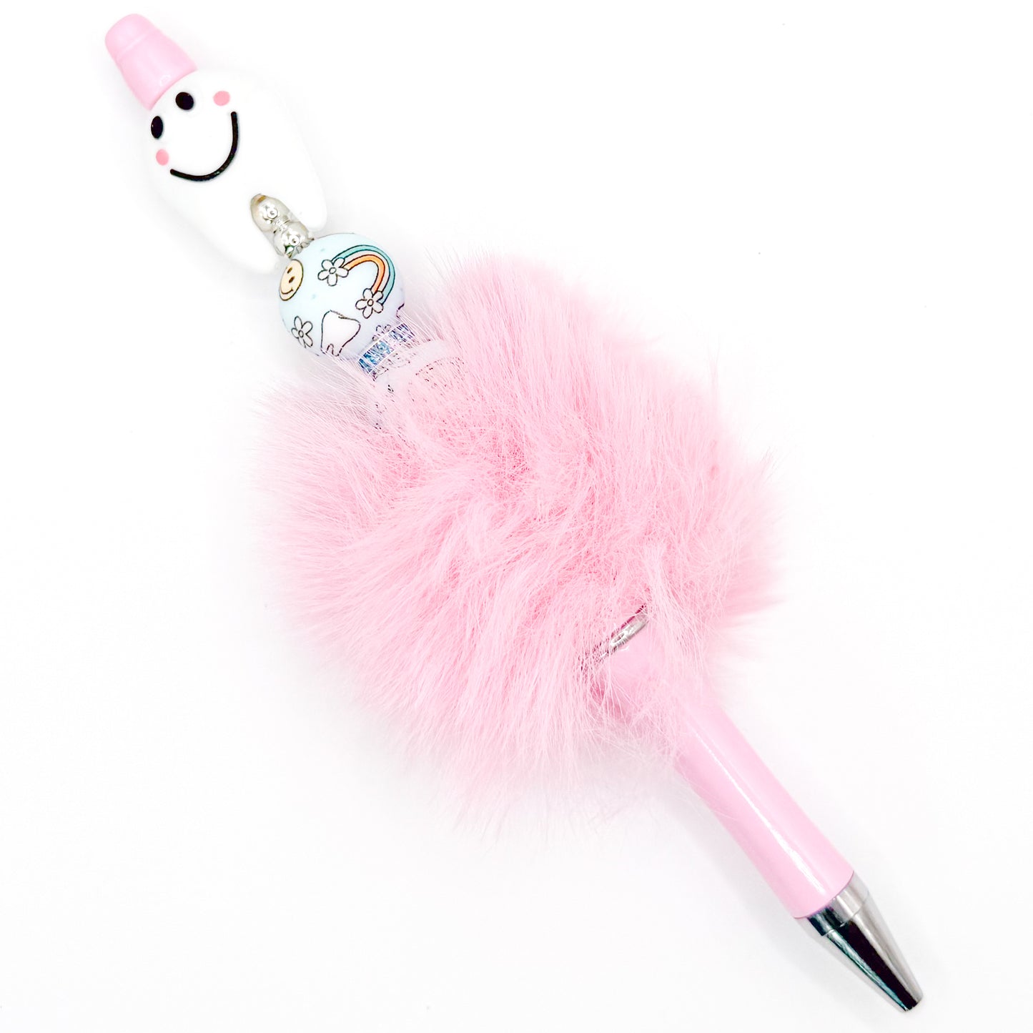 Fluffy Smiley Tooth Charm Pen