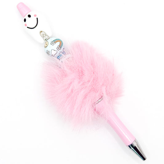 Fluffy Smiley Tooth Charm Pen