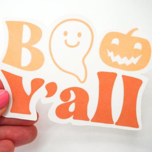 Boo Y'all Pumpkin Sticker