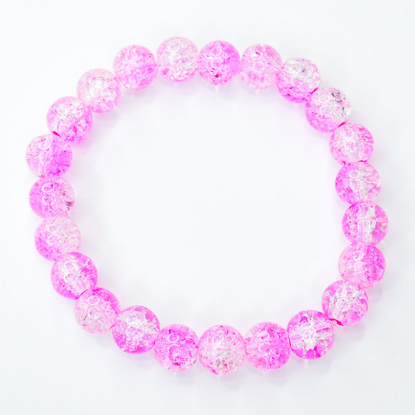 Pink Glass Beaded Bracelet