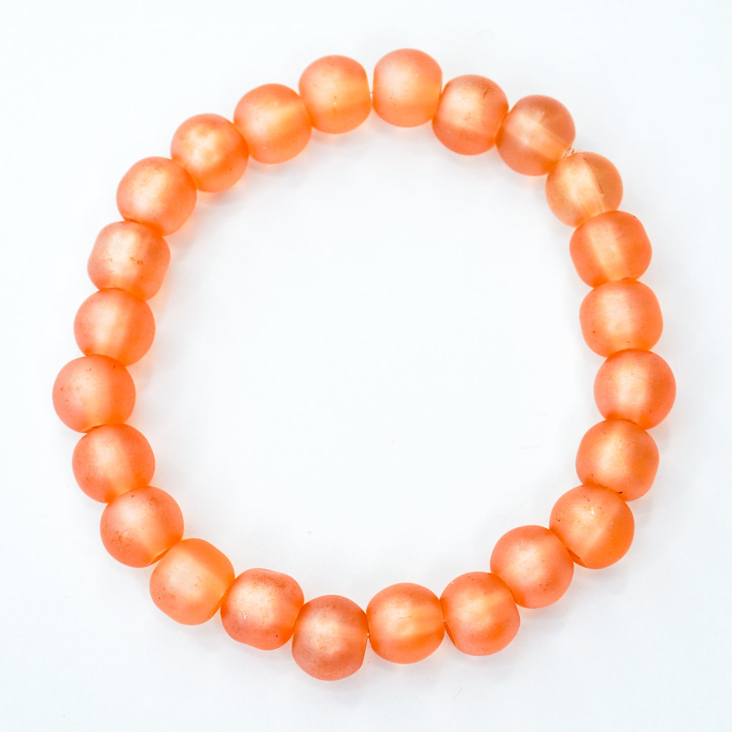 Pumpkin Glass Beaded Bracelet