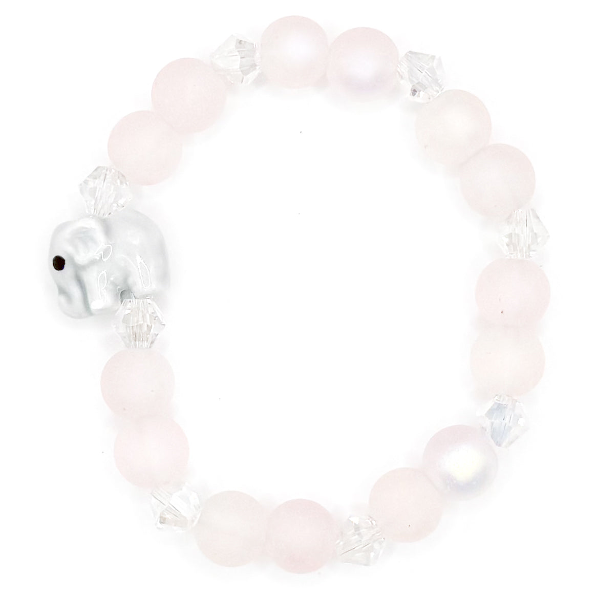 Baby Elephant Glass Beaded Bracelet