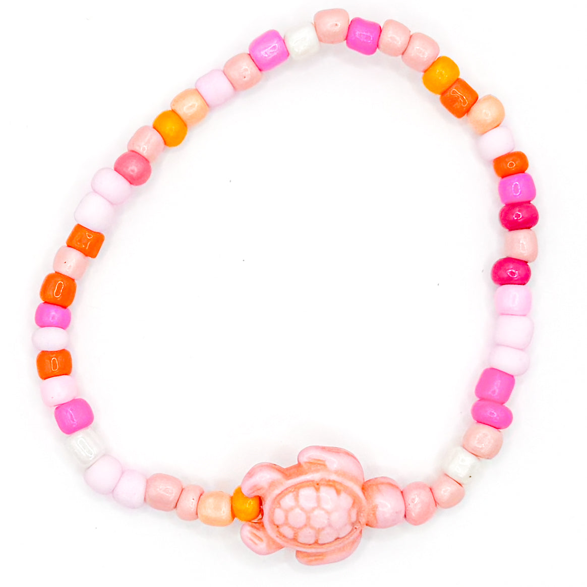 Sunset Turtle Seed Beaded Bracelet