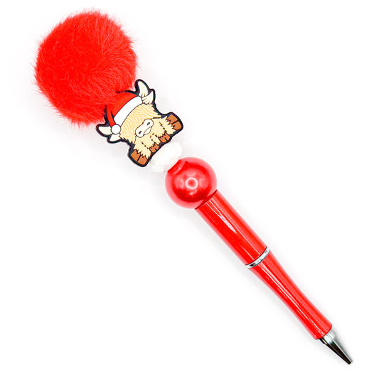 Christmas Yak Fluffy Charm Pen
