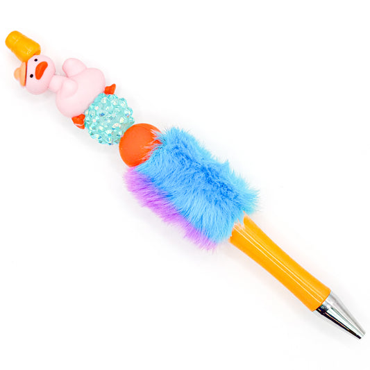 Wacky Duck Fluffy Charm Pen