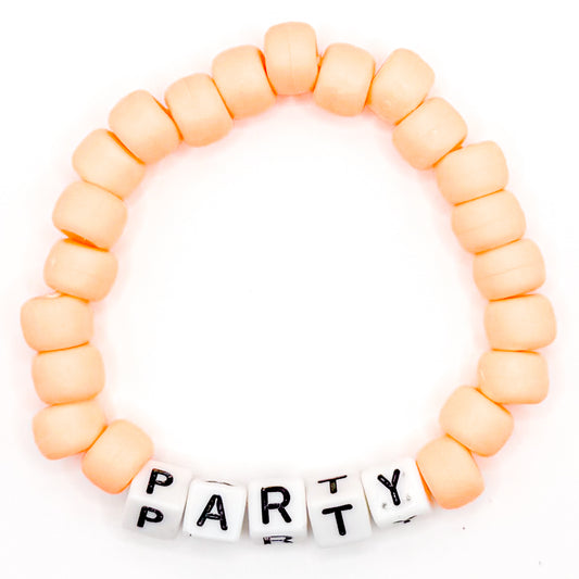 Orange "Party" Beaded Bracelet